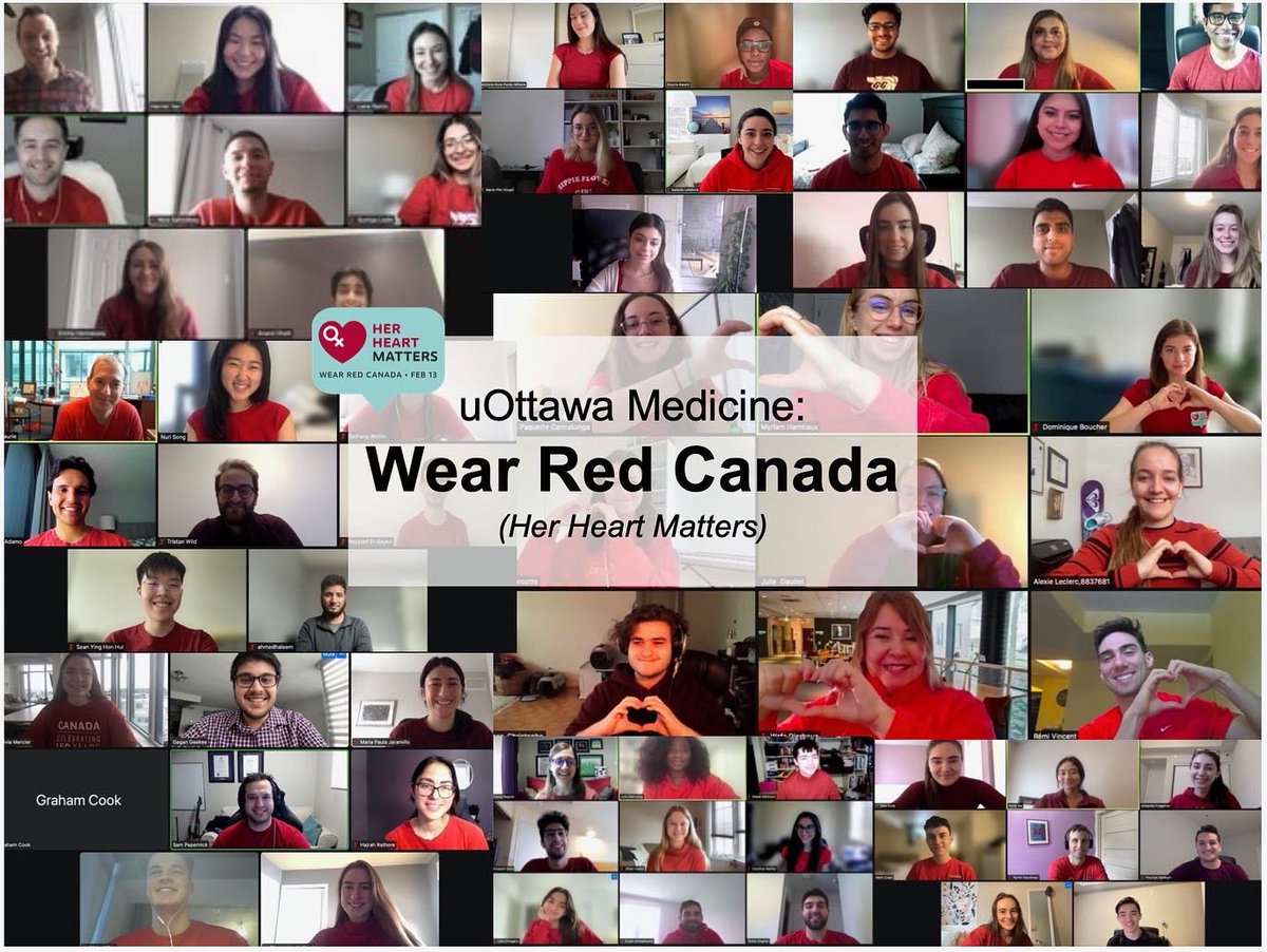 FMWC_Ottawa's tweet photo. uOttawa’s MD 2024/2025 classes and FMWC Ottawa wearing red in their CBL classes in support of Her Heart Matters ❤️#herheartmatters #fmwc #fmwcottawa #wearredday #wearredcanada https://t.co/3pGczavQjY