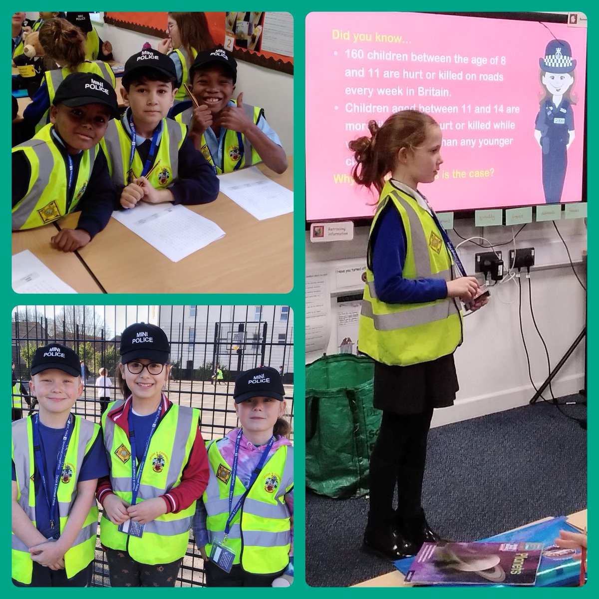 Pilgrim_School's tweet photo. 👮Introducing our Year 4 Mini Police!👮‍♀️

They have patrolled our playgrounds and supported children at breaktimes and lunchtimes, learned about the importance of online safety and launched a road safety campaign to help make roads around our school safer. Well done, Year 4! https://t.co/XDQL66rOiq