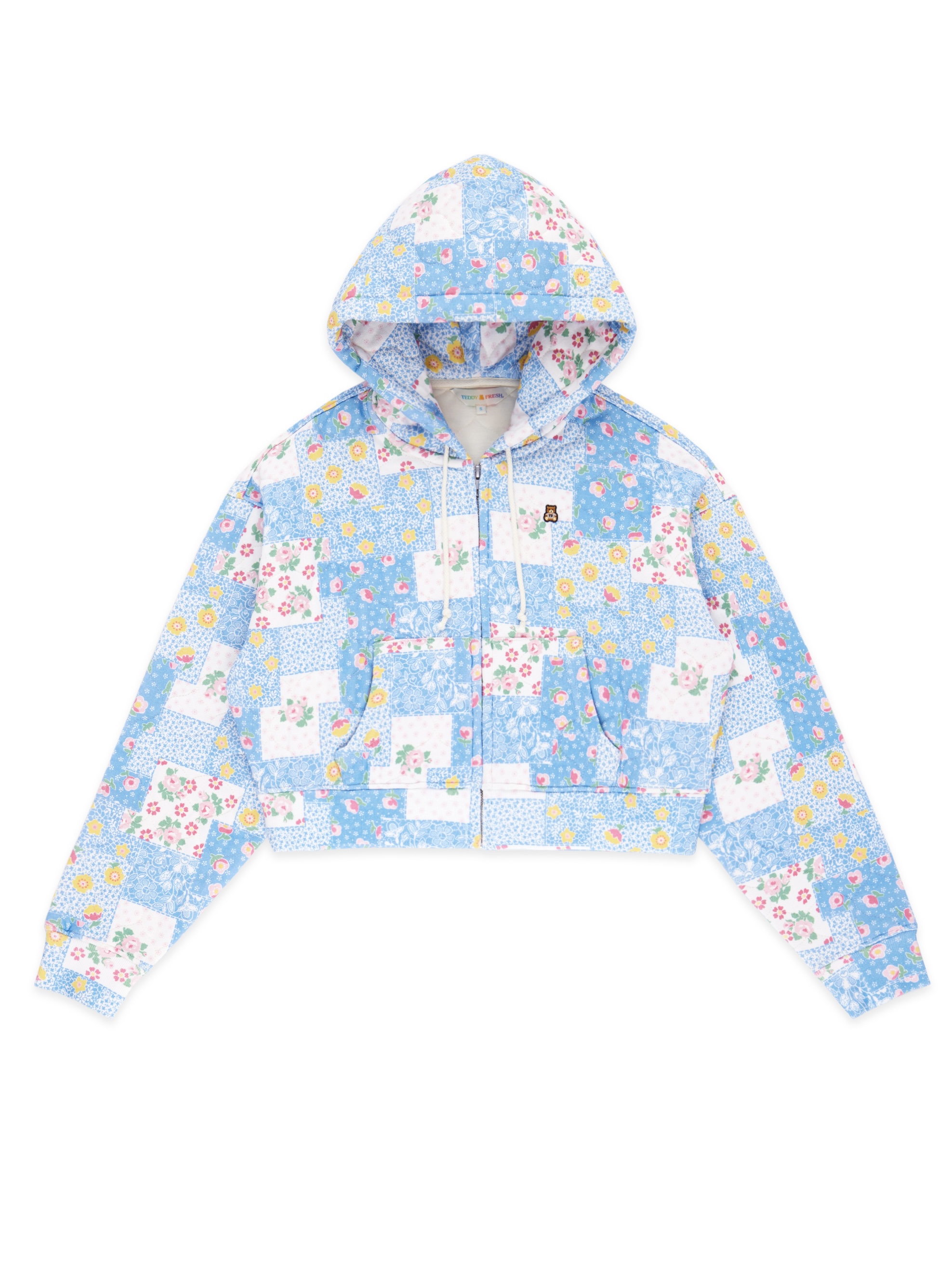 Teddy Fresh on X: Stay warm in our colorful women's Quilted Zip Hoodie and  Sweatpants. This set features an all over print, soft jersey lining, and  our iconic bear batch embroidered at