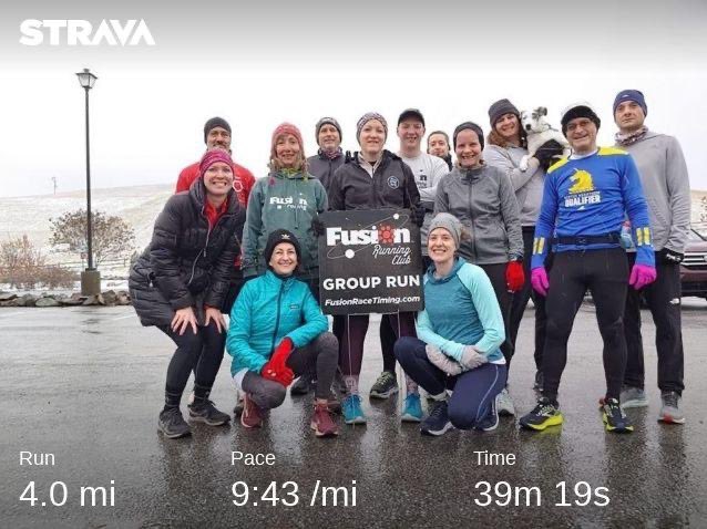 Jane_Kovicak's tweet photo. Snowy Sunday miles,group run style. #fusionrunningclub #sundayrunday #run302 #resultsareearned https://t.co/mOisGhvSqY