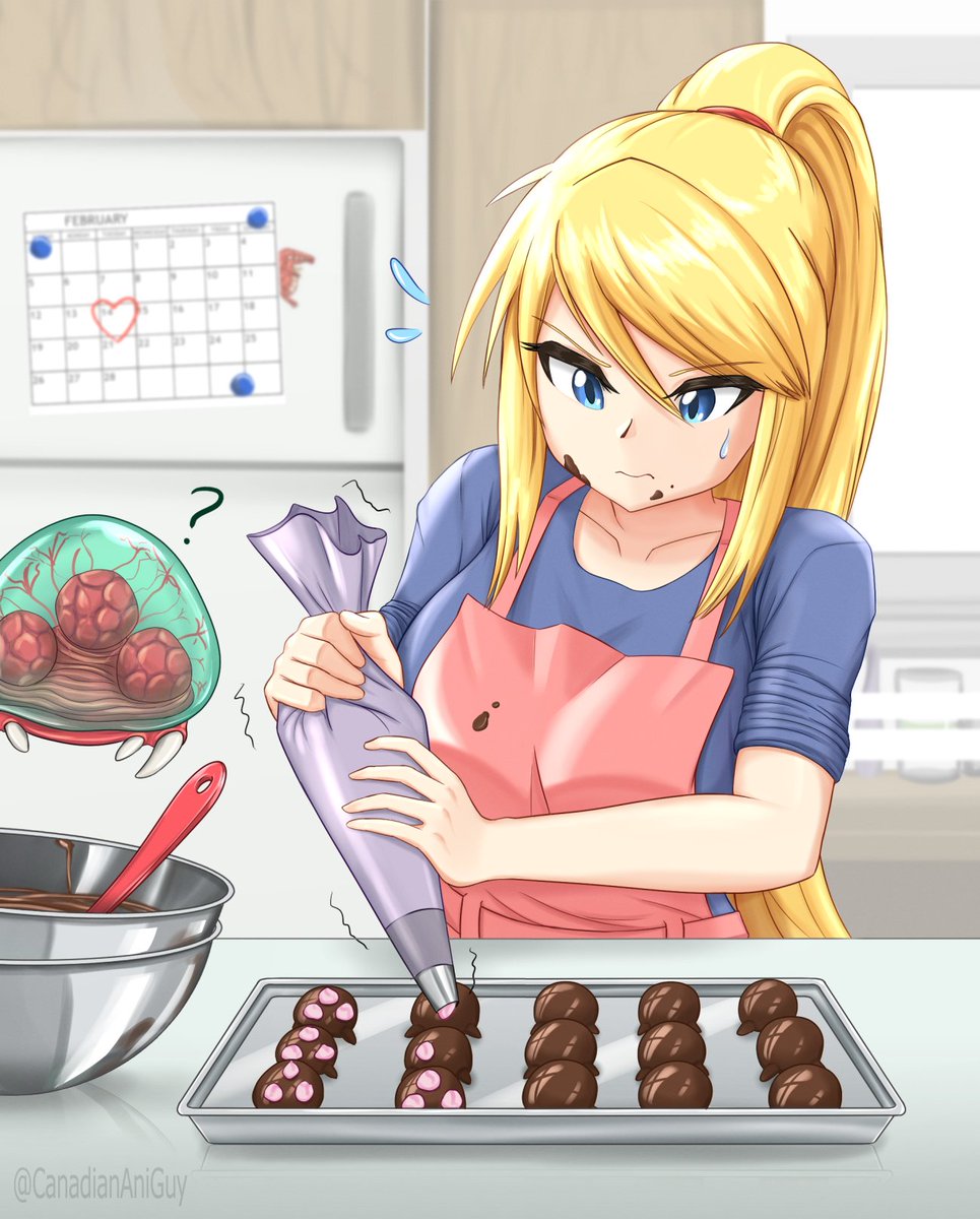 CanadianAniGuy's tweet photo. She's not used to doing homemade chocolates
#Metroid #Samus #ValentinesDay2022 https://t.co/IgWtWo6ZFh