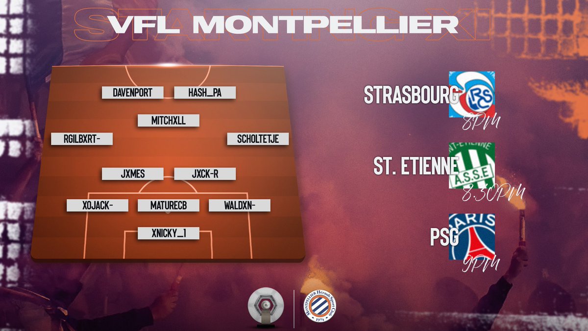 <a href="/TheVFL_/">VFL</a> MD2

Vs Strasbourg, St. Etienne, PSG

<a href="/Freeagent_PS/">Pro Clubs Free Agency</a>