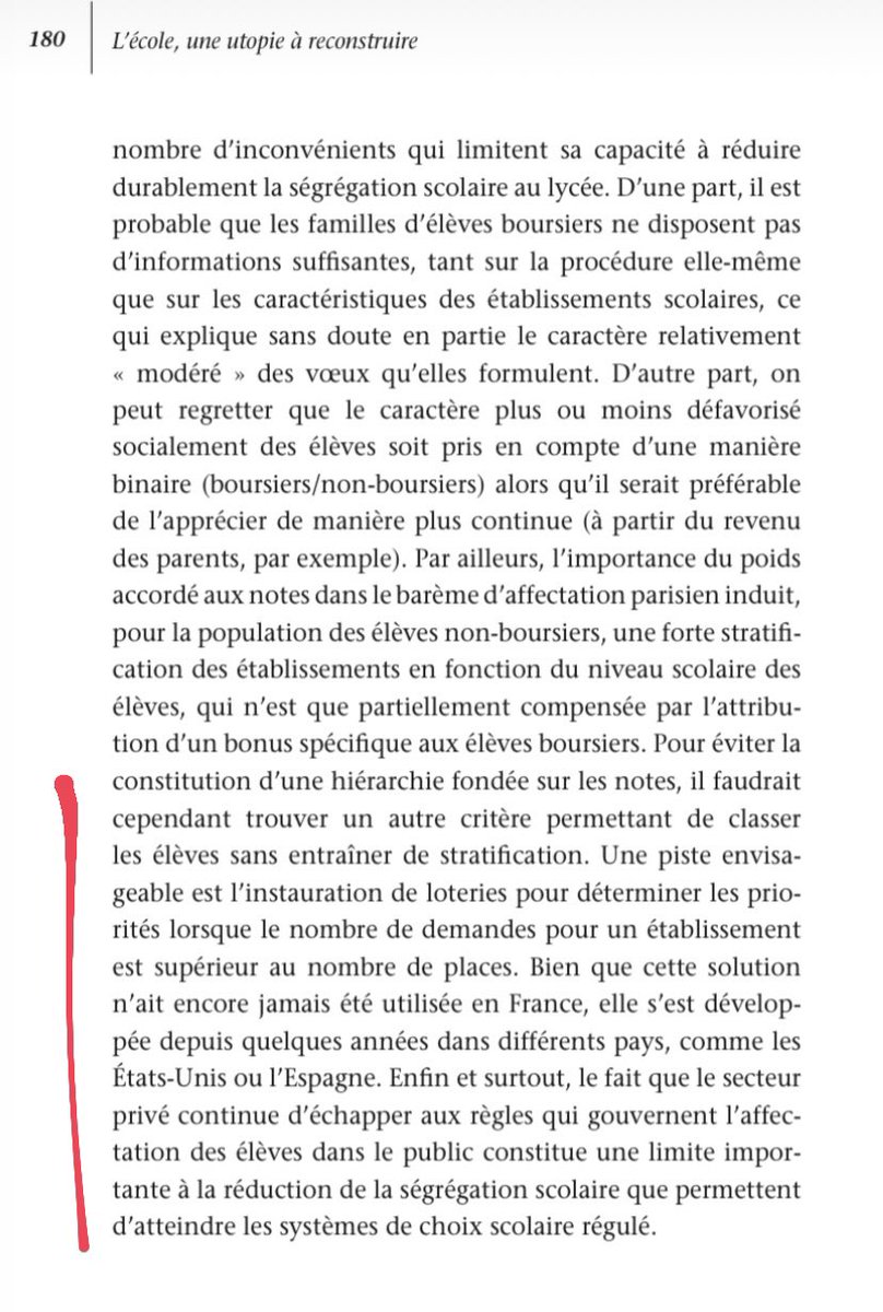 annelaurelesage's tweet image. Extrait glaçant d’un article de Julien Grenet, tête pensante d’#Affelnet. La prochaine étape selon lui : l’affectation des collégiens par tirage au sort! 

@jmblanquer @CKerrero quand allez-vous cesser de jouer aux dés l’avenir de nos enfants?