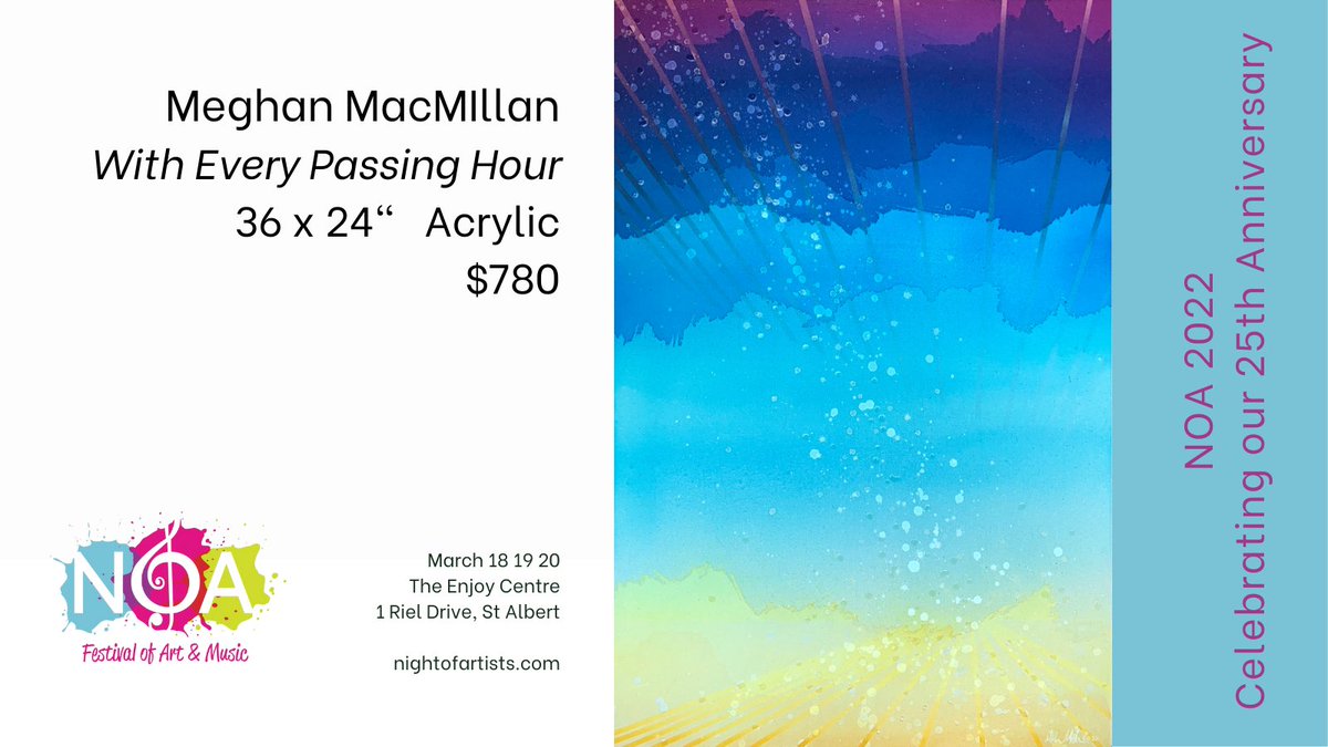 Happy Sunday! Today we are re-introducing you to abstract artist Meghan MacMillan, <a href="/meghan_art/">Meghan MacMillan</a> Meghan’s bold, bright and confident compositions bring a splash of colour to our lives, just like Meghan with her wonderful bubbly personality and super fun hairstyles!