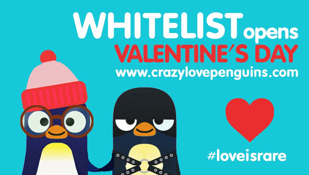 Introducing the CrazyLovePenguins!! Mint a pair that are matched &amp; get a super-rare NFT of them together in love ♥︎  #loveisrare #NFTs #lovepenguins #NFTcollectibles #solana #generativeart #NFTcollection #NFT #NFTCommunity #NextGenNFTs