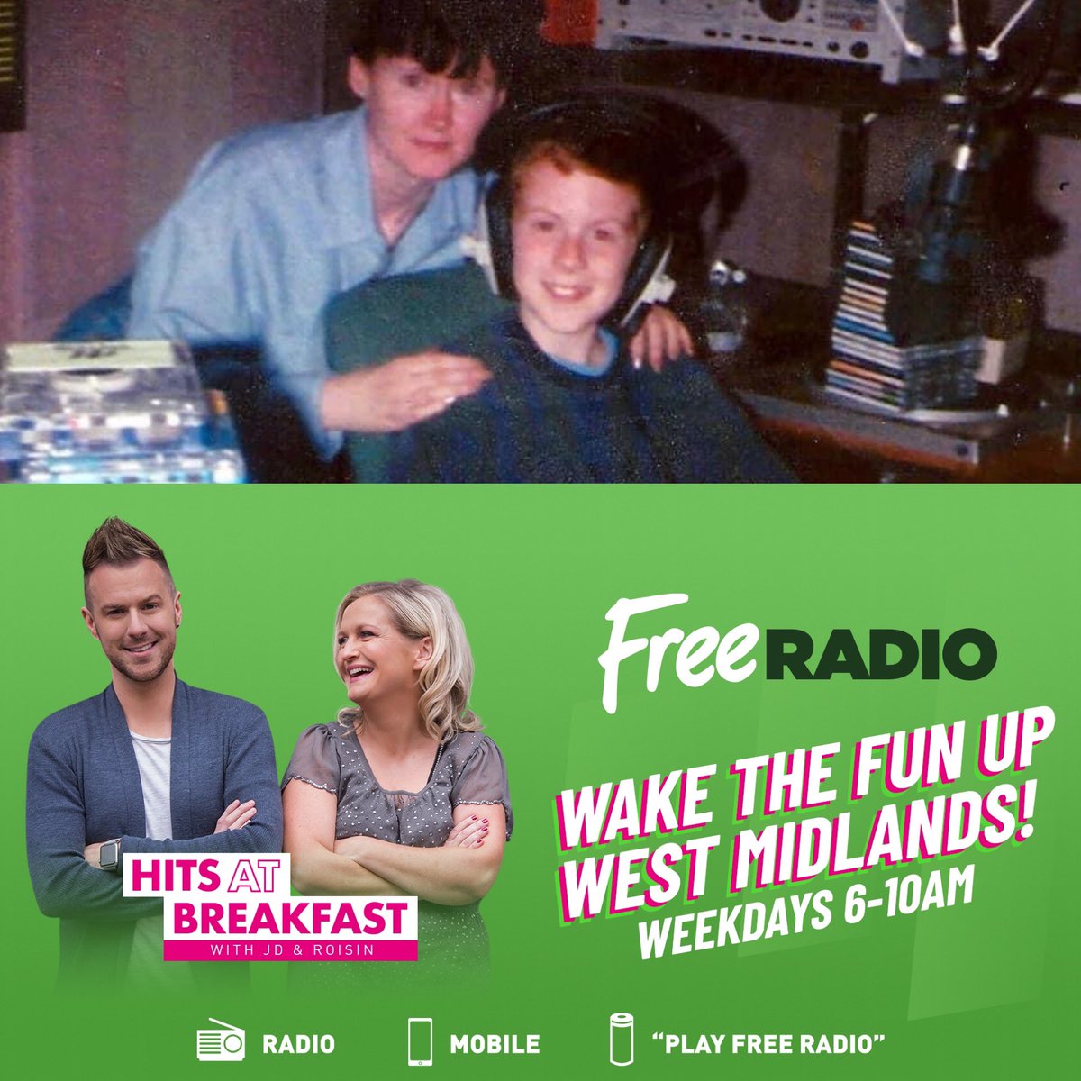 JohnDalziel's tweet photo. Before I forget… Happy #WorldRadioDay 📻
Here’s where it started & where I am now! I can’t believe it’s my 2️⃣2️⃣nd year of broadcasting. 😳 If you’ve ever given me your ears & had a listen... THANK YOU! 👍🏻
#Radio #JDandRoisin #FreeRadio #Mercia #Kix96 #WyvernFM #TeaBoy https://t.co/I2kHpl8pFT