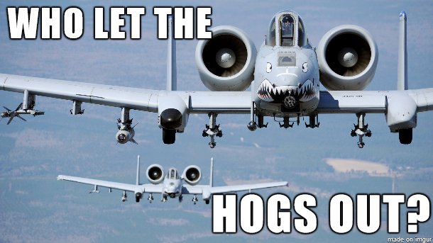 rayisjay's tweet photo. Tuning in to Superb Owl fiasco only to watch the mighty A-10 fly by ..... @_Knock_U_out_ then changing da channel to some ting more better.
#DaHog
#NightShift https://t.co/QYbJBykzp4