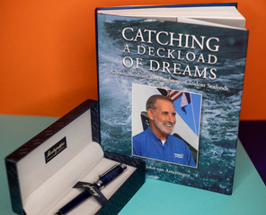 Trident Seafood is based in Seattle. They are the largest seafood company in America, serving customers across the globe. I was thrilled to be asked to do the keynote at their 2022 launch. Today I received a wonderful set of gifts and gratitude cards. Thanks, Trident Seafood