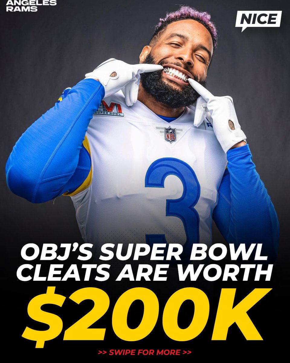 nicekicks's tweet photo. Of course @obj brought out the most expensive cleats in the world for #SuperBowl 🥶🤑 (via @TheShoeSurgeon) https://t.co/jz2uaoi0NQ