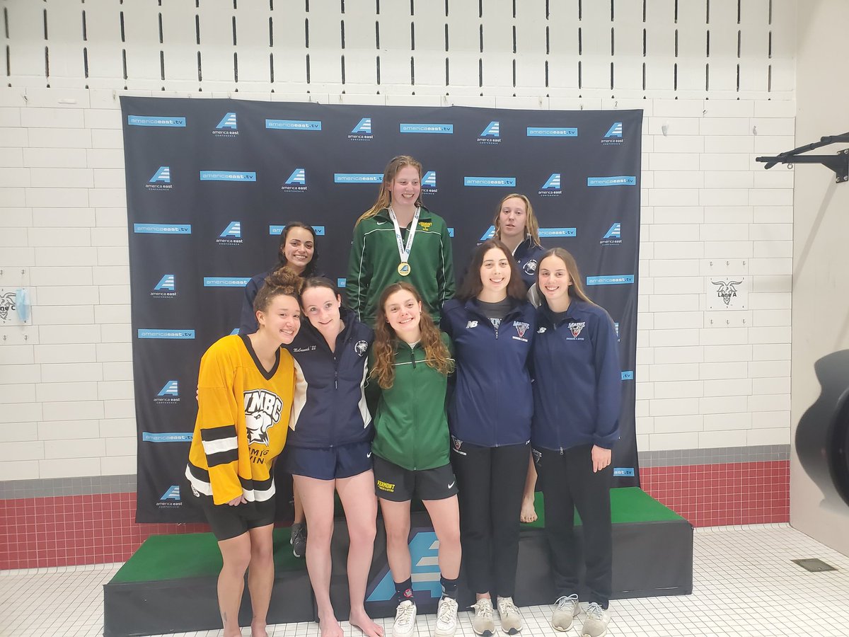 Congratulations to 1650 swimmers Emily Rocco finished 6th  and to America  East 2022 Champion Ella Church with a time of 16:55.56