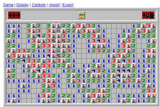 woo got my first sub 100 minesweeper game 

Also re: wordle, I'll try to make 1 last post after I do 2 things: 
(1) prove that reaching all words in 4 guesses is impossible with the current word bank 
(2) be able to reach all scrabble legal 5-letter words in <= 6 guesses