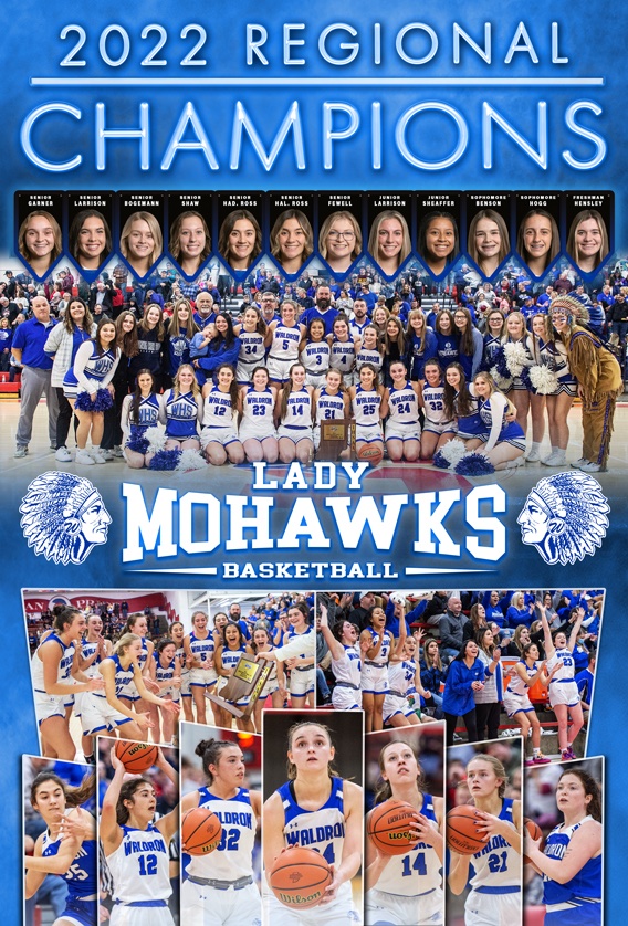 Get your Lady Mohawks Regional Champ Posters! Commemorative posters will be available for $5 beginning Tuesday morning in the Waldron High School Main Office.  Good luck next weekend at semi-state LMB!

<a href="/WaldronSports/">Waldron Athletics</a> <a href="/LadyMohawkBball/">Lady Mohawk Basketball</a> <a href="/WaldronSports/">Waldron Athletics</a>