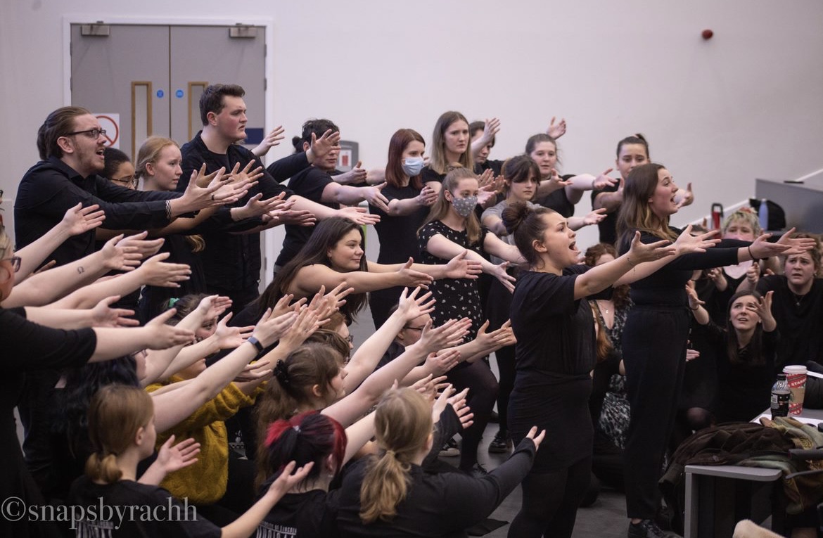ULMusicals's tweet photo. Starting off our 2021 Winter Showcase, we have a full ensemble number with soloists Meg Lander and Dani Thornton performing Deliver Us from the Prince of Egypt.

Photographer: Rachel Williams
Choreographer: Phoebe Hopewell
Musical Director, Video &amp; Audio Editor: Valerie Arindra https://t.co/YwsD5uv1Pc