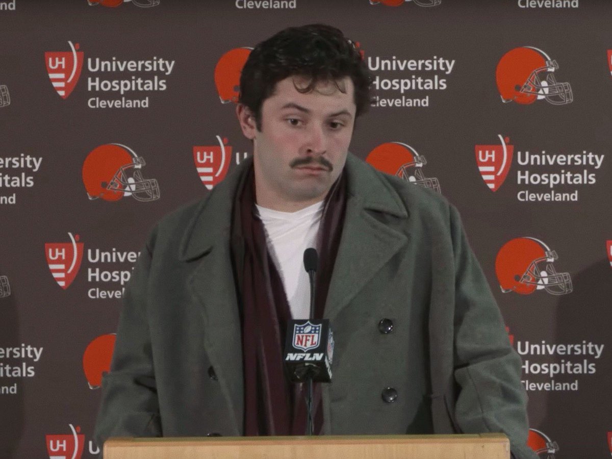 Baker Mayfield watching OBJ score the first TD in the Super Bowl