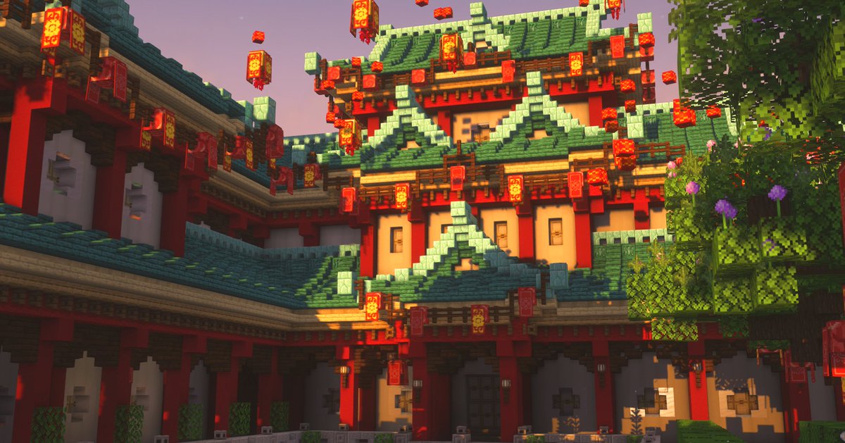 flawliq's tweet image. Today we built this on @90gQopen for their parkourrun event map. Built with @Erikbacke1. 🏮🌹🌌

#Minecraft #Minecraftbuilds #minecraft建築コミュ #china #lunar #LunarNewYear #Temple #90gqopen