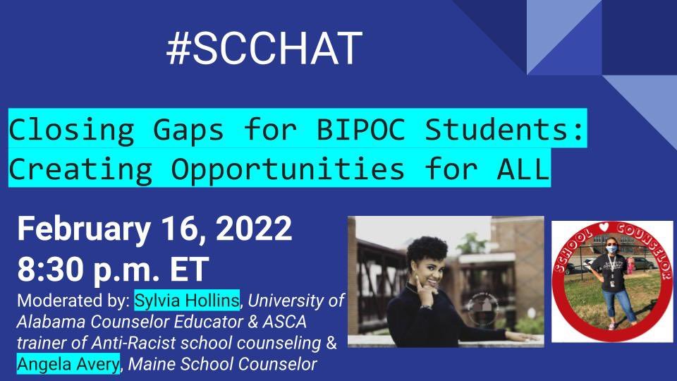 Coming up this week #scchat!!!