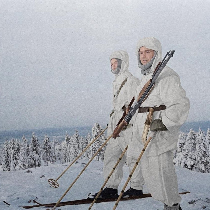 🇫🇮 Ski patrol in Ounasvaara Lapland 1940, during the Winter War.