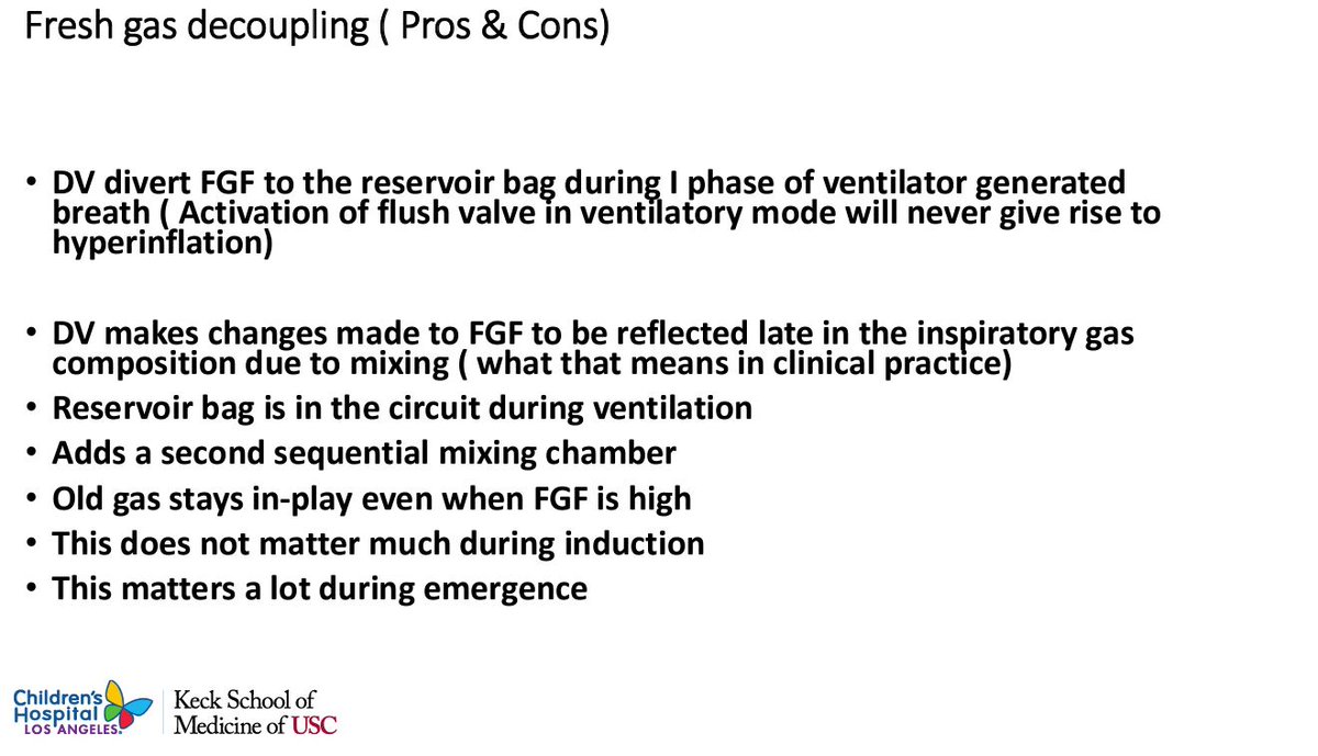 DrPatrickRoss's tweet photo. At #PAF60 Dr. Sam Nour discusses fresh gas decoupling in modern anesthesia machines. Induction and emergence are much slower. My comment: I don't know that we love them but they are likely here to stay. https://t.co/5rT9HWL6r9