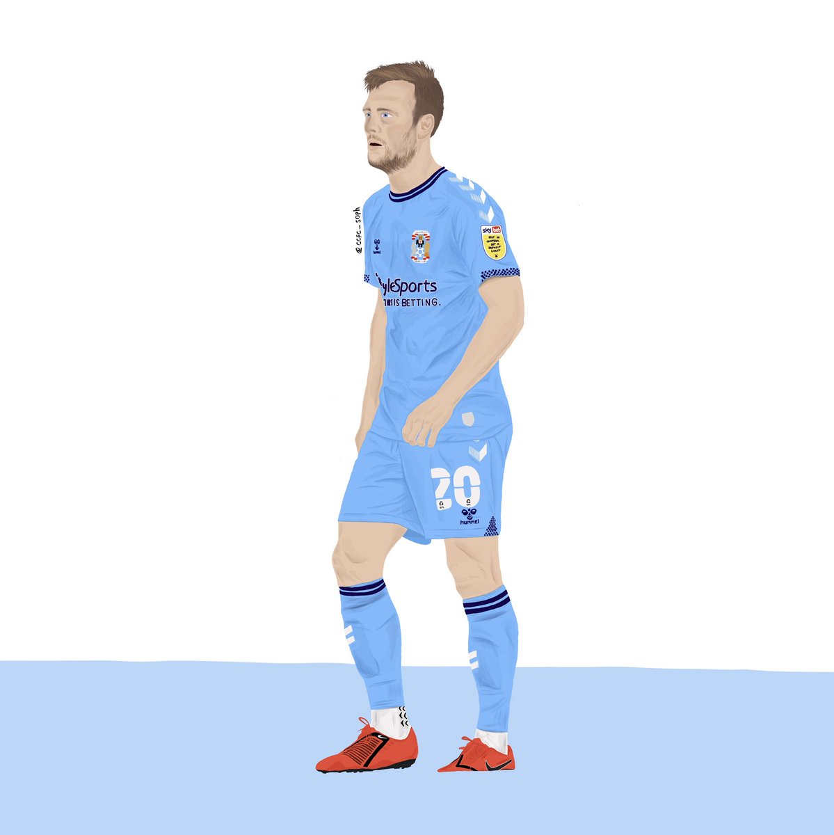 ccfc_soph's tweet photo. Havenโt done some digital art in a while so here is this seasonโs first - of Todd Kane! #TK20
๐ฉโ๐ป๐โ๐ป #PUSB https://t.co/fWeDzt9weR