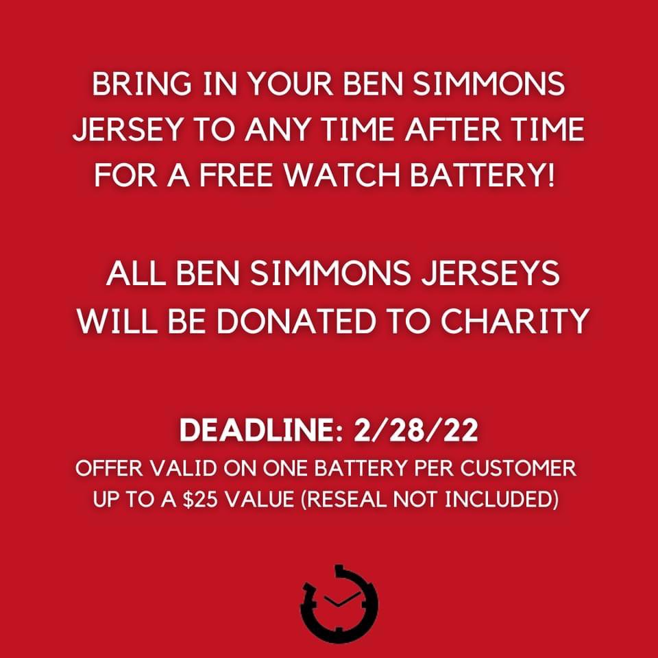 RJSolz's tweet image. Trade in those Simmons Jerseys at @TATWatches 🏀 @925XTU @RTRSPodcast @barstoolsports @SportsRadioWIP @NBCSPST @BarstoolPhilly #byebyeben #goodriddance