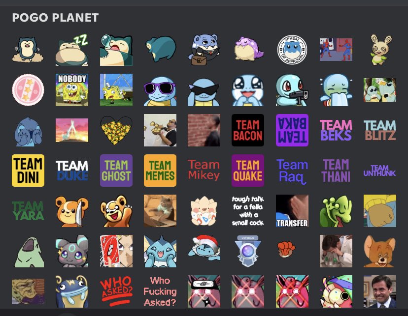PoGo_Planet's tweet photo. There’s not better discord Pokemon Go discord server for emotes out there. Join us today. #Discord #PokemonGO #PoGo #remoteRaiding https://t.co/6LWCSUabTl