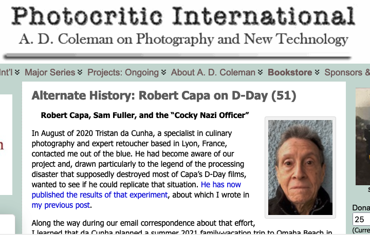 ADColeman1's tweet photo. New at my blog: Tristan da Cunha on Robert Capa, Sam Fuller and the “cocky German officer “ https://t.co/Y0IhbQuTn8 https://t.co/cNl4bpabU1
