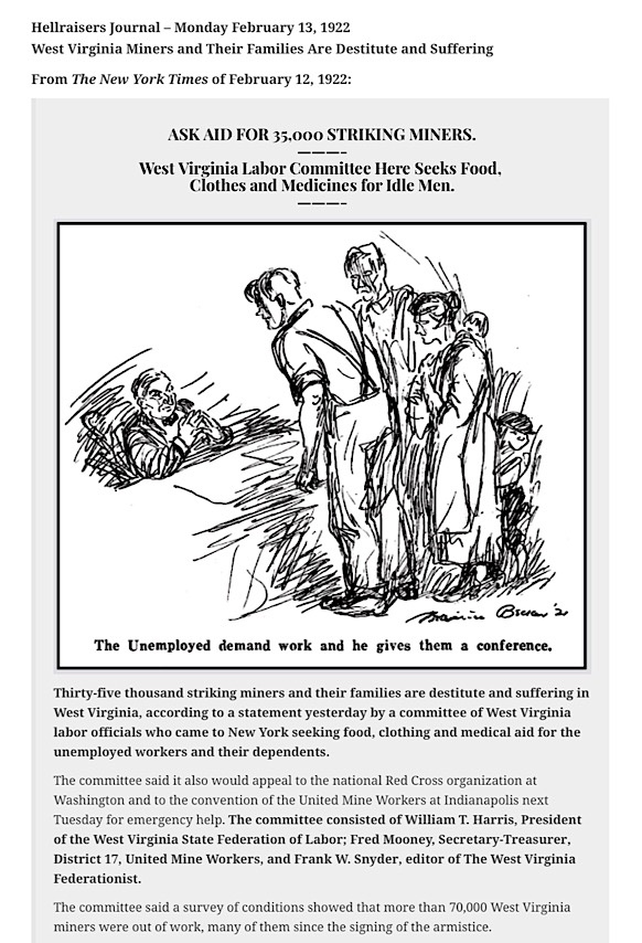 LaborMartyrs's tweet photo. #Solidarity #WestVirginiaUMW #HellraisersJournal
West Virginia Miners and Families Are Destitute and Suffering; Committee Seeks Aid in New York https://t.co/m0IcxlP6K5 https://t.co/Whg3pE02ro