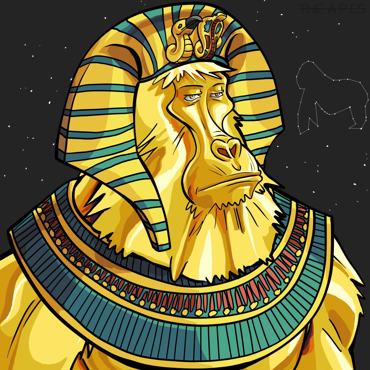 algorillas's tweet photo. The Ancient APE-gyptians believed dead kings ascended into the sky to become new stars. #TheAPEs #Algorillas #Harambe https://t.co/codYHInaDa