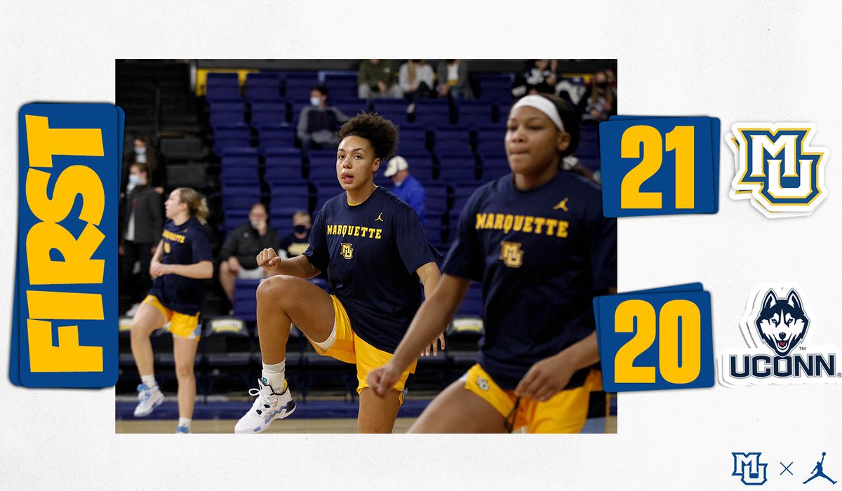 MarquetteWBB's tweet photo. Liza with a quick 8⃣ points and 4⃣ boards as we lead after a quarter!

#muwbb https://t.co/kKyiqqbxvg