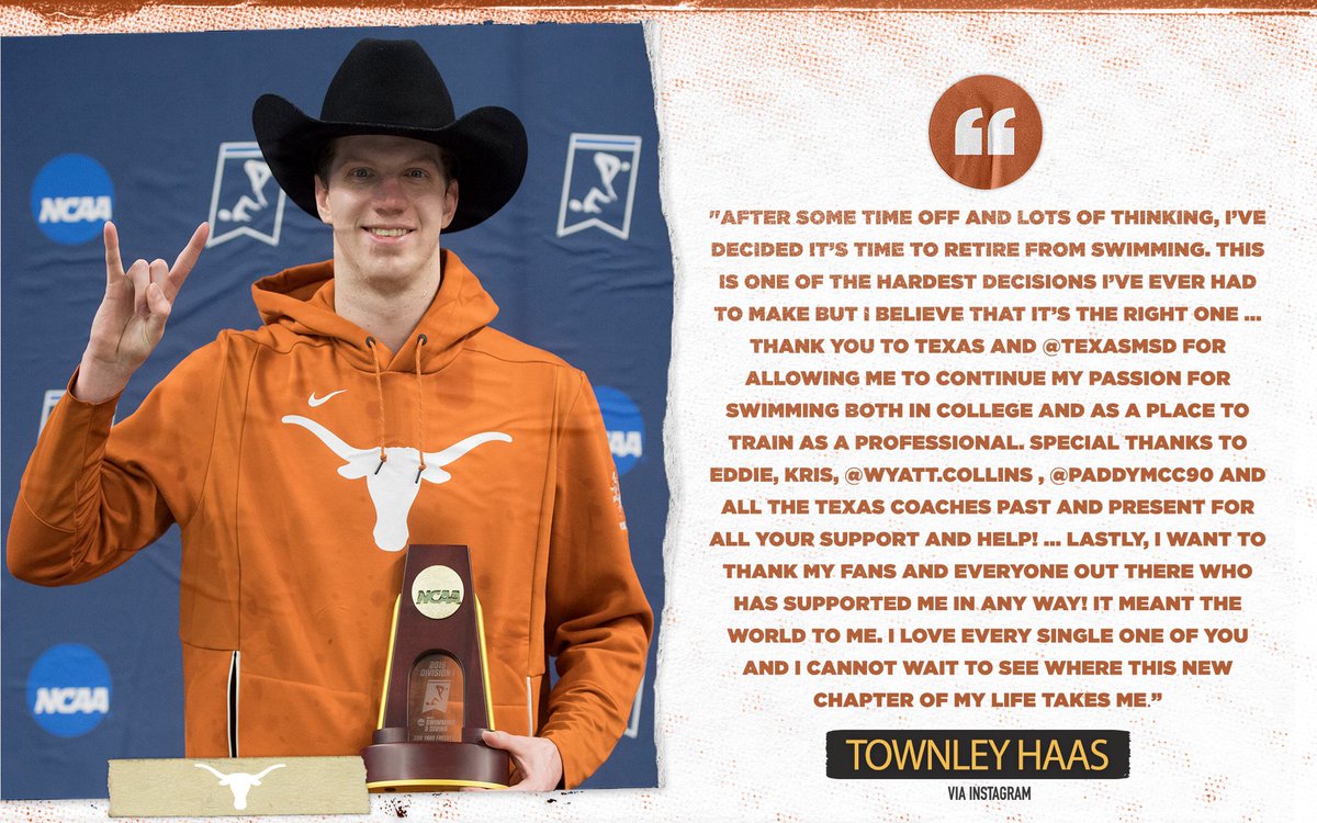 Congratulations on an amazing career, <a href="/TownleyH/">Townley Haas</a>! 🤘🧡