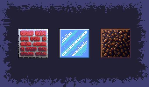 LearnerPixel's tweet image. Brick, ice, and dirt are my #set of #textures!

#pixel_dailies @Pixel_Dailies #pixelart