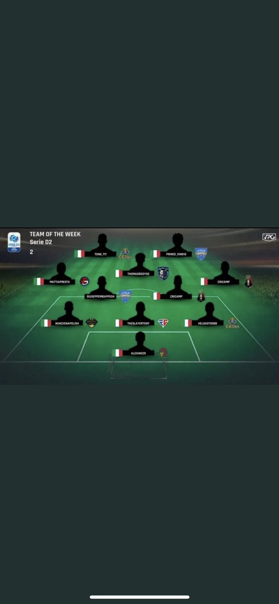 Facciamo i complimenti a @Yami___88 e <a href="/Tons_711/">Tony Desiderato</a> per essere entrati nel TOTW di <a href="/VPG_Italy/">VPG Italy</a> 🟡🔵