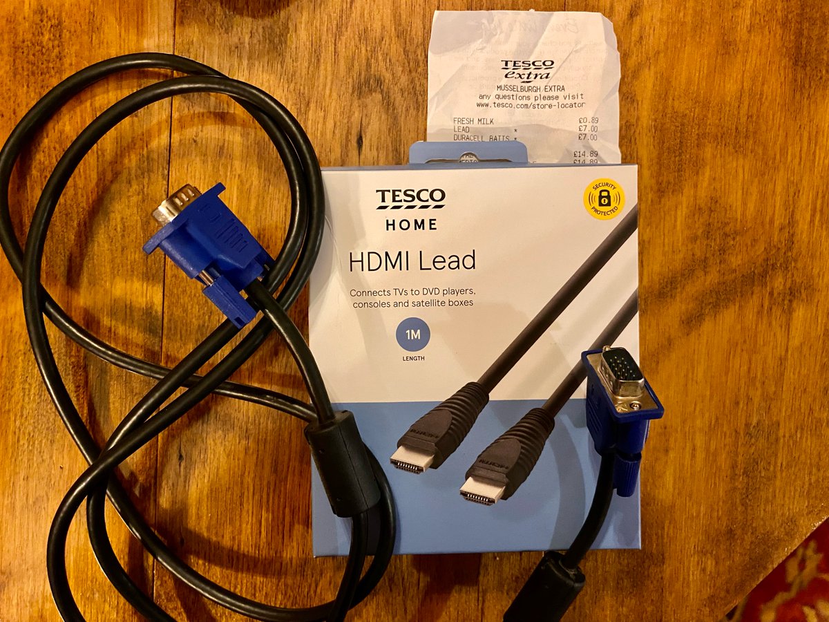Fiona (@fiona_simpson) on Twitter photo Hi <a href="/Tesco/">Tesco</a>, I think someone at your Musselburgh store is having a bit of fun in the electrical department. Bought this HDMI cable today, opened the box and found something else inside (SCART)? Whatever it is it doesn’t match the box! Hi <a href="/Tesco/">Tesco</a>, I think someone at your Musselburgh store is having a bit of fun in the electrical department. Bought this HDMI cable today, opened the box and found something else inside (SCART)? Whatever it is it doesn’t match the box!