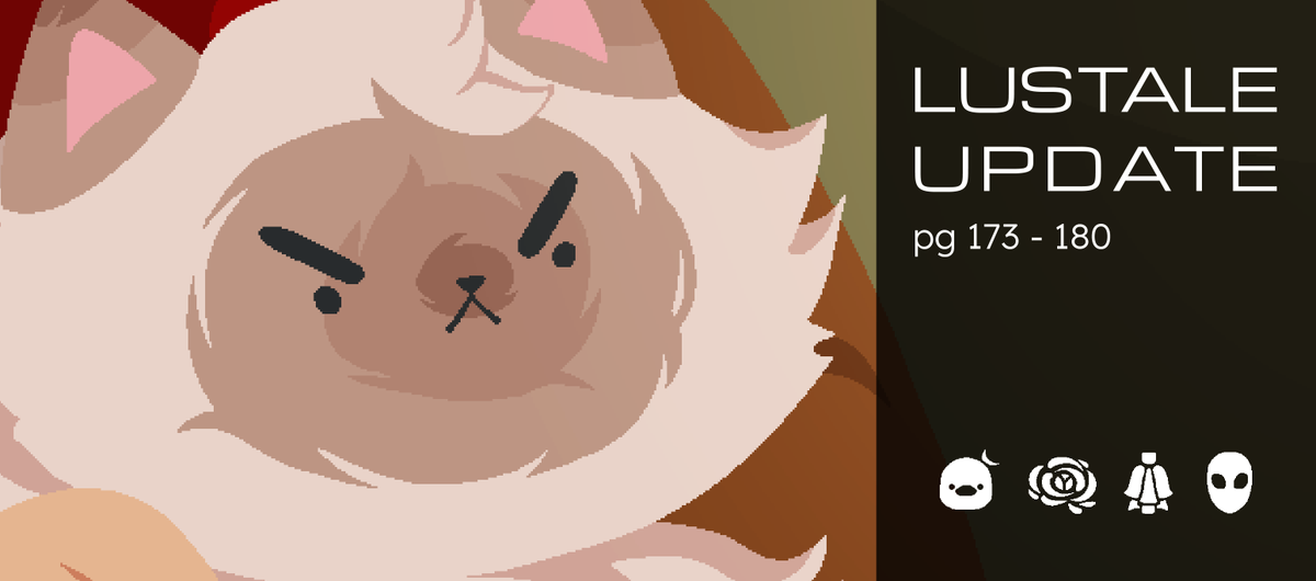 lustaleofficial's tweet photo. Lustale update! pg 173-180 
https://t.co/xvDxbTkJA7
https://t.co/hH86mIx4Ik
#mspfa #fanventure #lustale https://t.co/FxPoq0pD5k