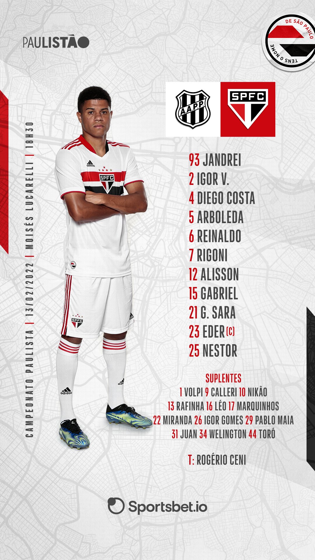 Ponte Preta x São Paulo ao vivo: onde assistir, escalação provável
