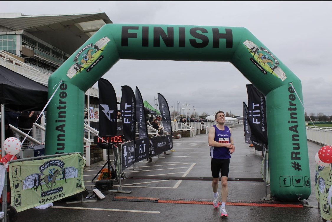 SpringwellRC's tweet photo. A massive well done to member Ciarán Ferris today winning the Run Aintree 5k. A fantastic performance in wet conditions 👏🥇. #RunAintree https://t.co/94QlER9le8
