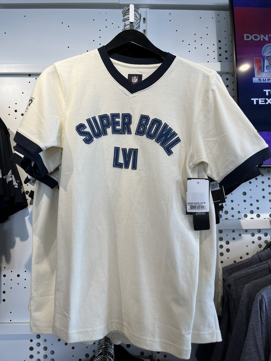 TJBerka1's tweet photo. T-shirts at the pro shop going for $49.99 each if you want to gear up #SBLVI https://t.co/lb5KUpdMty