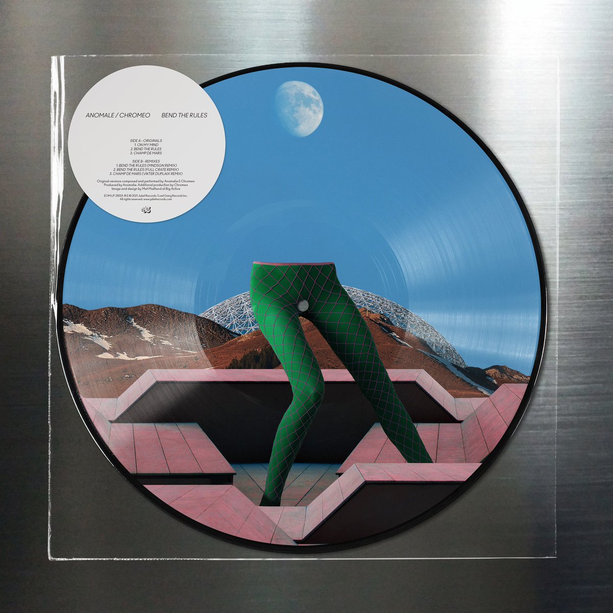 Mat Maitland (@matmaitland) on Twitter photo Picture disc edition of ‘Bend The Rules’ by <a href="/anomaliebeats/">Anomalie</a> and <a href="/Chromeo/">FUNK YOURSELF</a> on <a href="/julietrecords/">julietrecords</a> with art & design by me 🌒 Picture disc edition of ‘Bend The Rules’ by <a href="/anomaliebeats/">Anomalie</a> and <a href="/Chromeo/">FUNK YOURSELF</a> on <a href="/julietrecords/">julietrecords</a> with art & design by me 🌒