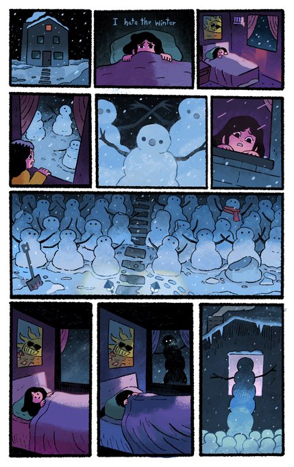 Here's a one page horror comics I made with my recently reviewed @XPPEN Artist 22 R Pro! 