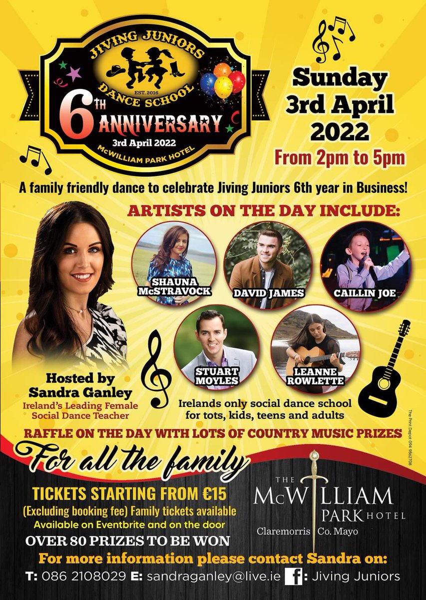Our 6th Anniversary Dance poster has just launched! 

🌟Tickets are on sale NOW on Eventbrite 🌟
eventbrite.ie/e/jiving-junio…