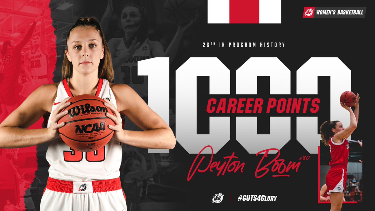 MSUM_WBB's tweet photo. 1𝑲 …. Congratulations to @BoomPeyton on making Dragon Women’s Basketball history!!

#GUTS4Glory https://t.co/jK4qsdhpKk