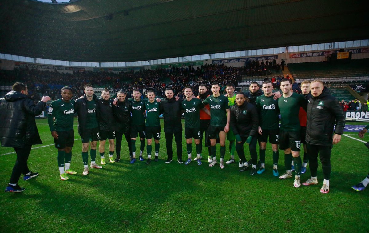 From now until the end of the season we need every game at Homepark full and absolutely rocking!! Let’s get the whole of Plymouth, Devon and Cornwall or any other part of the U.K. right behind these boys starting with 2 big away games at Gillingham and Cambridge!! ⚽️💚 #pafc