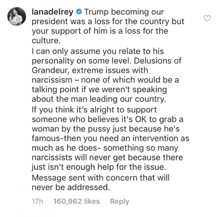 Lana Del Rey is the only one who can defeat Kanye