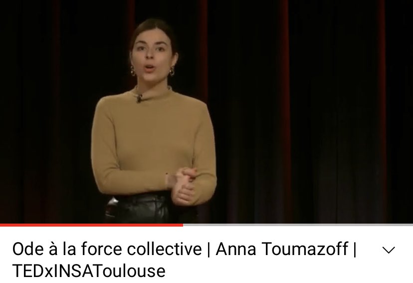 MorelMathilde3's tweet image. ✨▶️ Ode à la force collective | Anna Toumazoff | TEDxINSAToulouse youtu.be/qIN-dql87cg via @YouTube