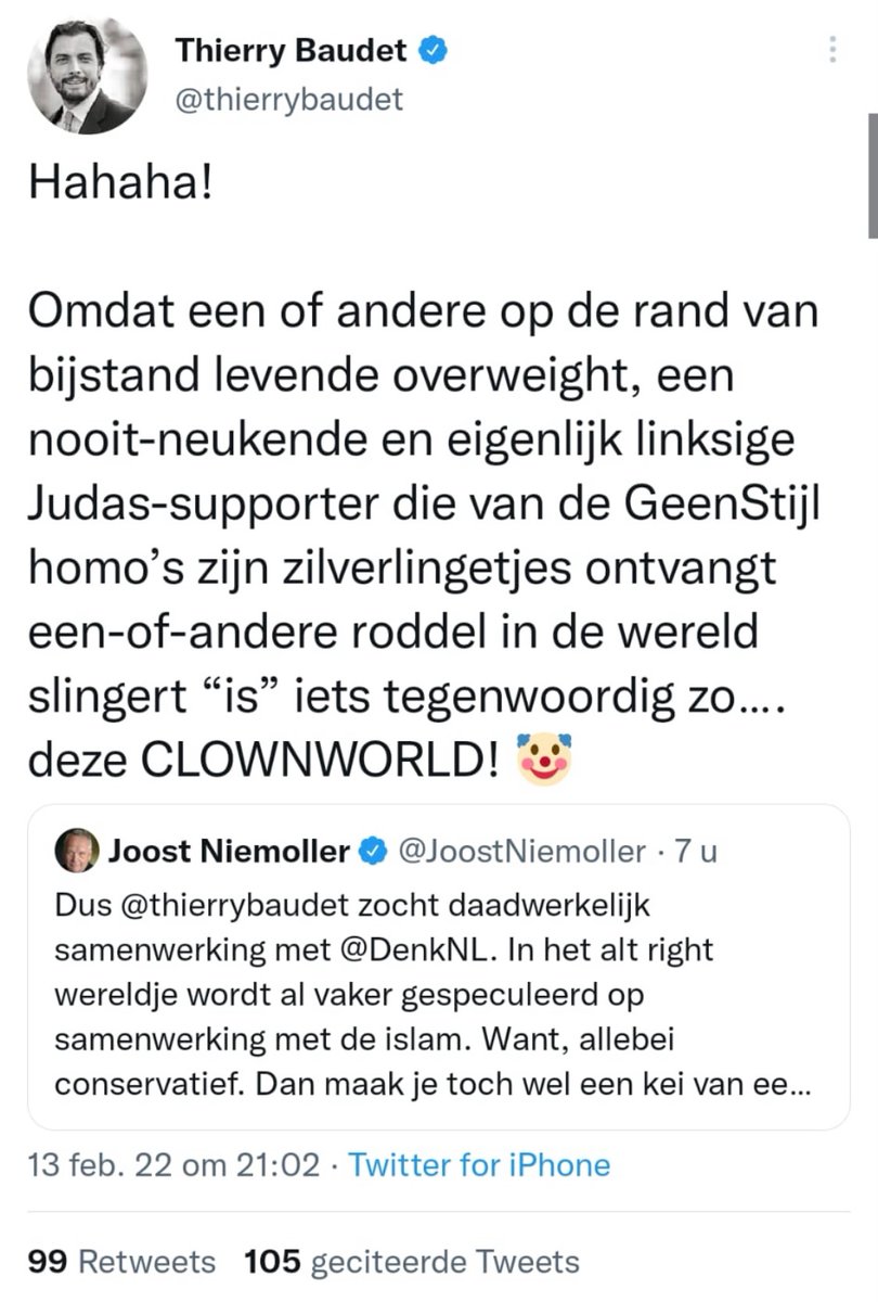 De gedachte dat wij het salaris van deze man betalen is echt pijnlijk.