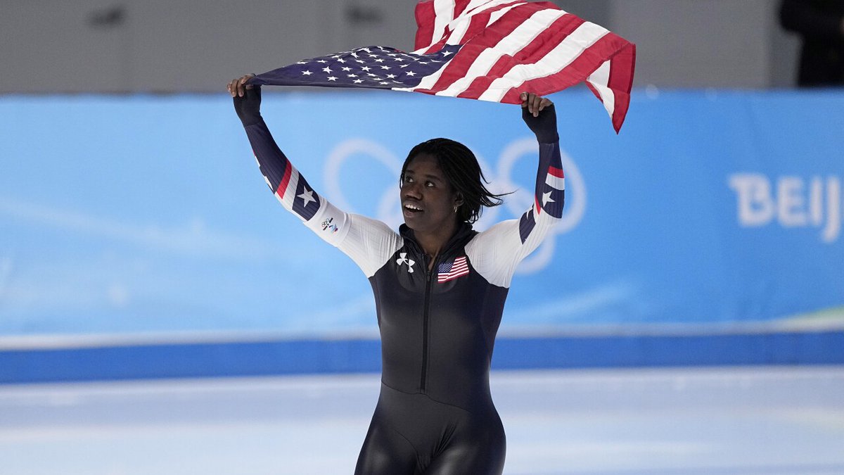 fox13's tweet image. Golden moment: Salt Lake City's Erin Jackson becomes first Black woman speedskating medalist.
bit.ly/3Lqa9SF