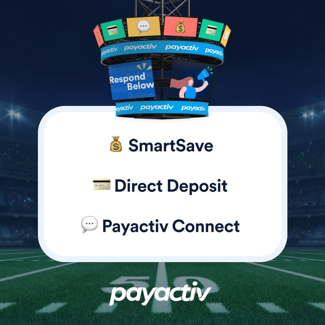 Payactiv's tweet photo. We’re no big game, but our money-saving features should be voted MVP. 🏈

What Payactiv feature would you vote MVP? React below! 👇

#SuperBowlLVI #Payactiv https://t.co/F0wMrIeaDS