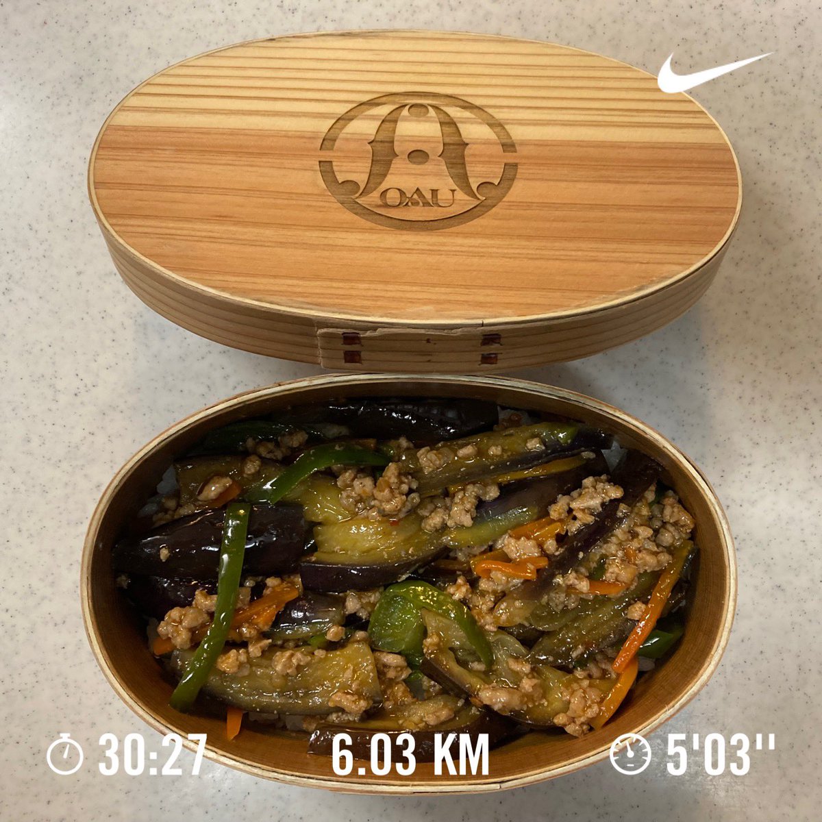 K5h1t's tweet photo. 20220214_麻婆茄子飯弁当ラン_216
#幡ヶ谷再生大学陸上部
#鬼弁 https://t.co/vgPPAmdOJV