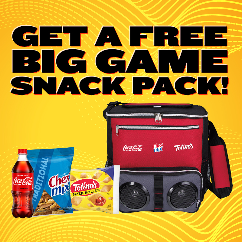 Cincinnati 🗣 Need snacks for the Big Game Tonight? Tweet #biggamegiveaway + #chexmixpromo + #totinospromo for a chance to get a free Big Game Snack kit from <a href="/ChexMix/">Chex Mix</a>,  @cocacola, and <a href="/totinos/">Totino's Pizza Rolls</a> delivered to your door. 

NoPurNec18+VoidWhereProhib.Rules@ fooji.info/gm-rules