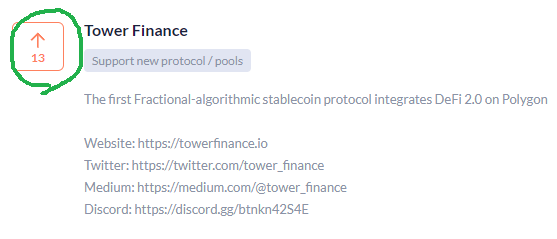 Hecto55_crypto's tweet photo. #TowerFinance $TWR $CUBE
DeBankにリストされるための投票
DeBankにウォレット接続して押して欲しいそうです
https://t.co/mcaXGzLKRm https://t.co/oCGkr0doWl